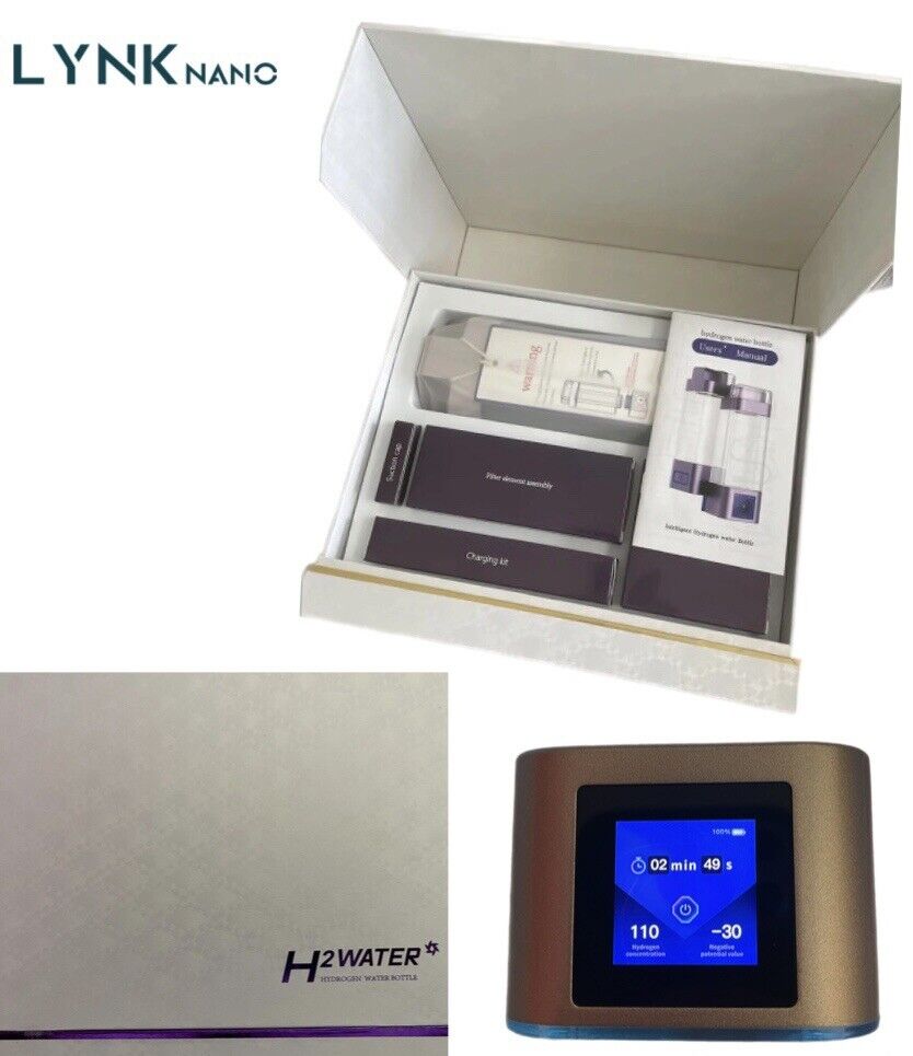 10000PPb H2 Portable TOUCH SCREEN healthy Hydrogen Water Bottle + Inhaler + App