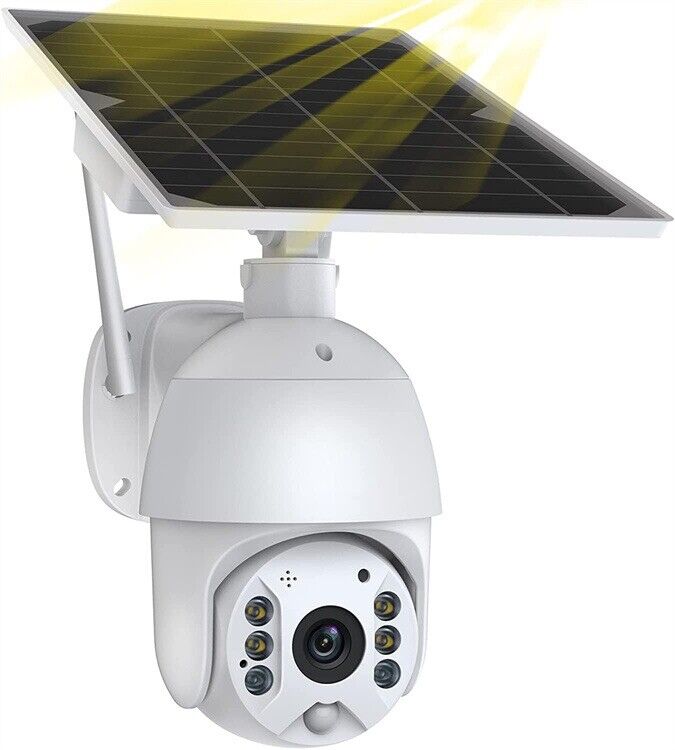 PTZ SOLAR Security 4MP HD Camera AI Human Detection 12M,2-Way Audio, Wi-Fi, APP
