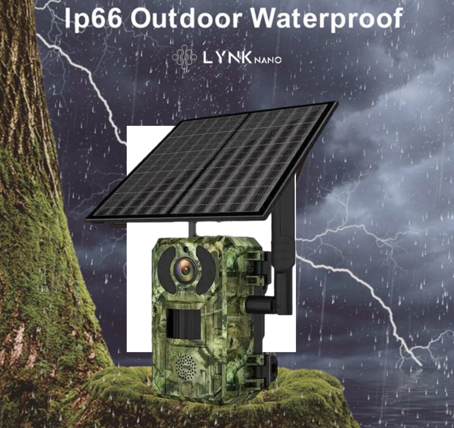 4G SOLAR Hunting Security TRAIL Camera, 4MP, AI 25m Detection, 2-Way Audio, App