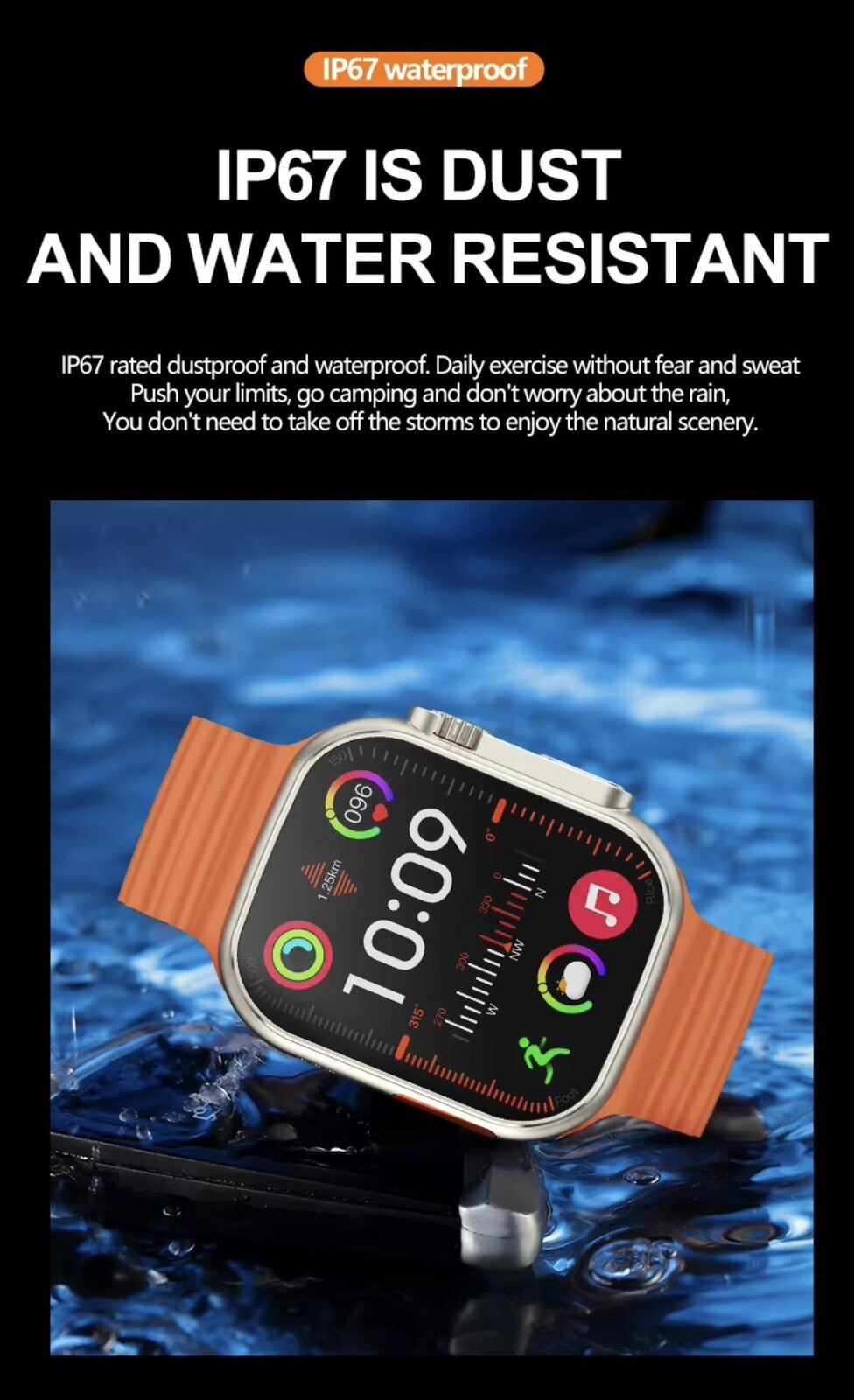 2.04" SMARTWATCH HD SCREEN 4G-64GB Android 8.1 HD Video Call, App,850mAh,ECG,USA