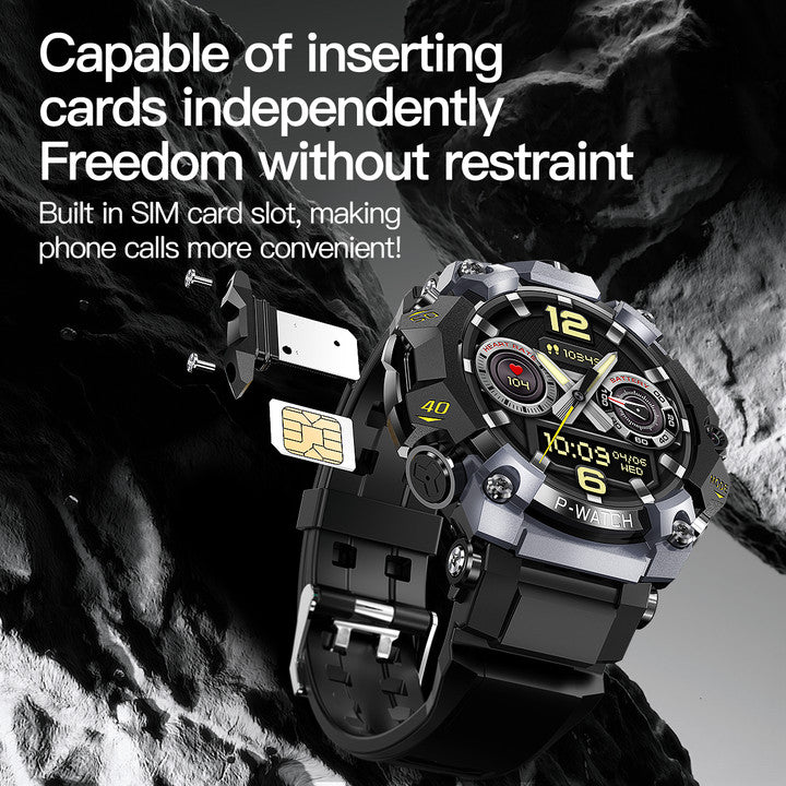 Smart Watch 4G Sim Card Dual Cameras Amoled Screen 4+64G GPS Video Call,1150 mAh
