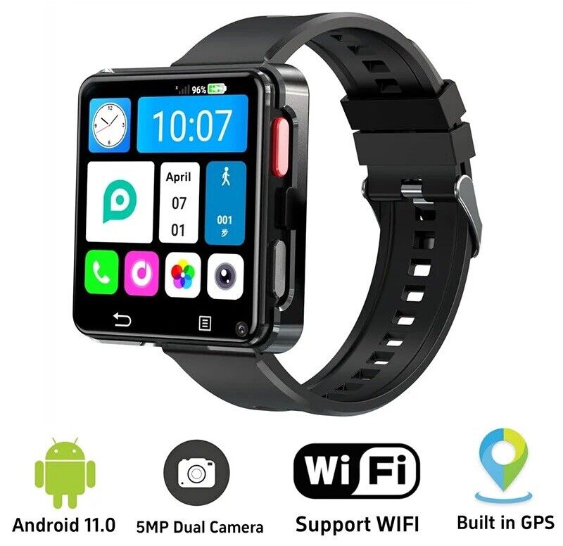 4G 3+32GB SMART WATCH 2.64" HD Screen,5MP +5MP Dual cameras SIM GPS Android 11.0