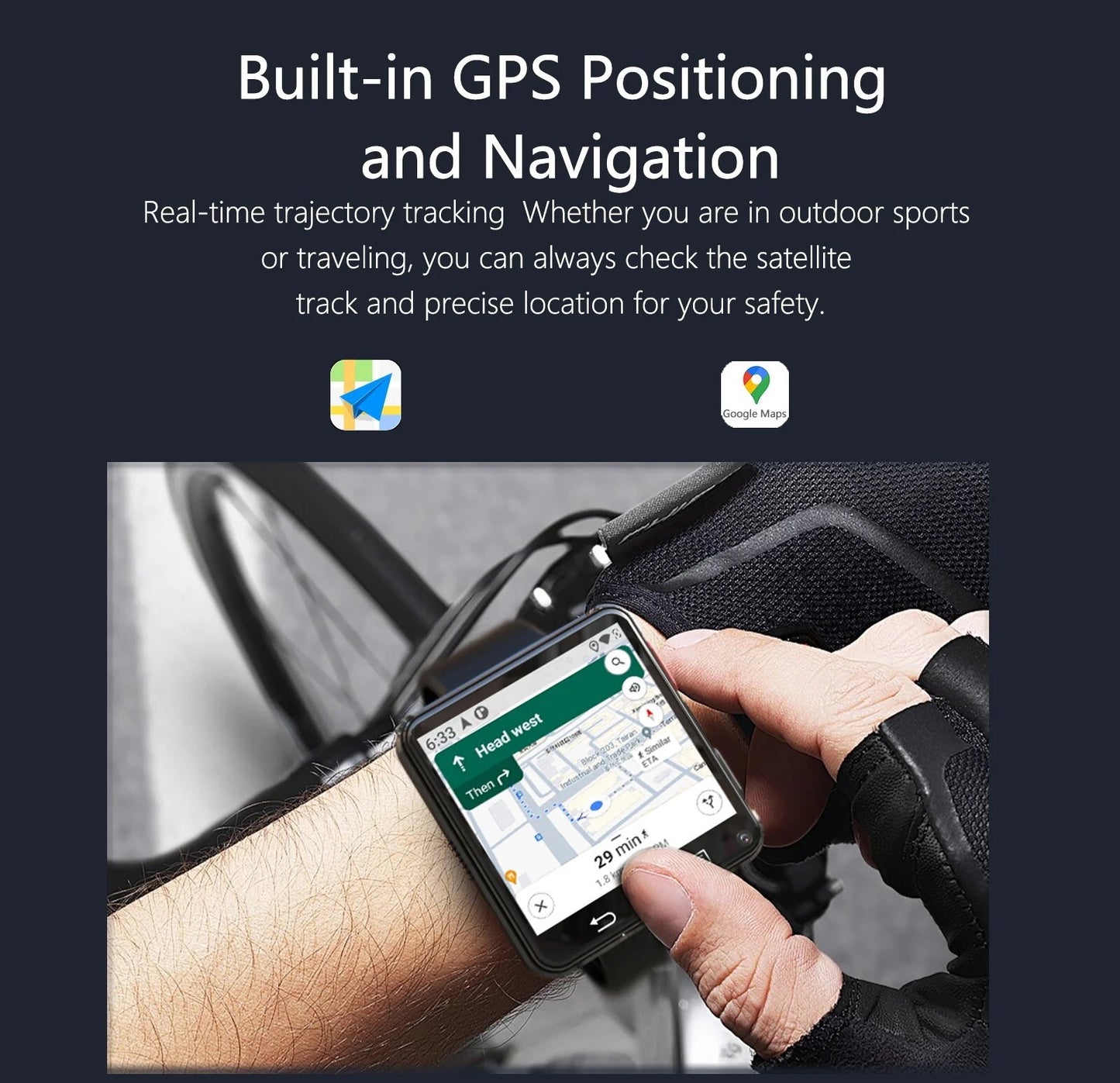 4G 3+32GB SMART WATCH 2.64" HD Screen,5MP +5MP Dual cameras SIM GPS Android 11.0