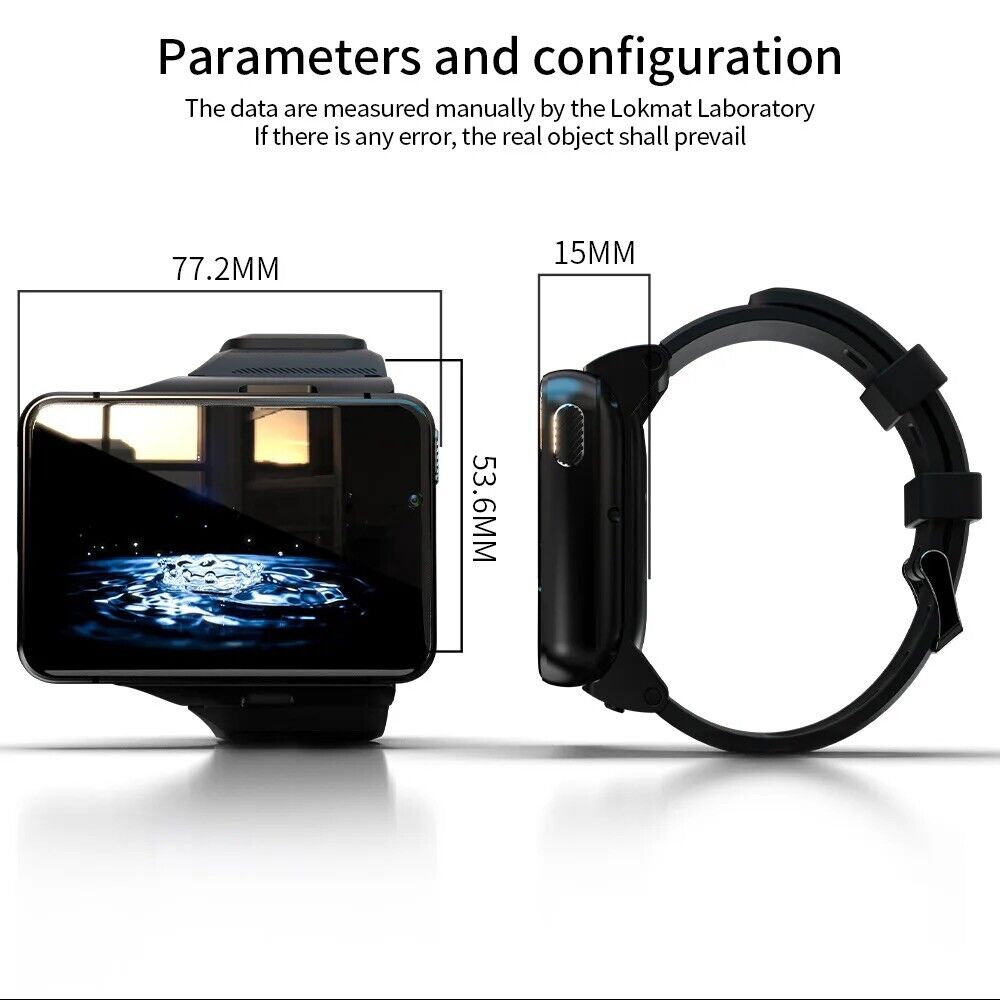 4G SMARTWATCH 2.88" Touch Screen Android 9.0 5MP/13MP Cameras,Wristwatch 4+64GB (BLACK) USA