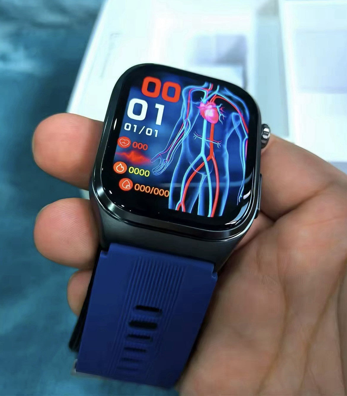 Smart Watch 2.06 AMOLED display Sport and Health,Blood Pressure Airbag Removable