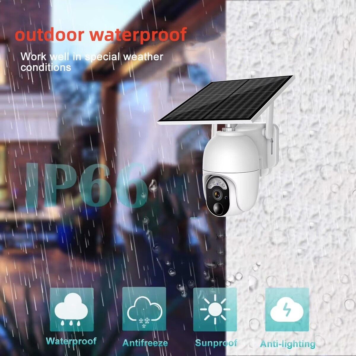 4G SOLAR Security HD 4MP Camera, 12m AI Human Detection,2-Way Audio,App,Sim Card