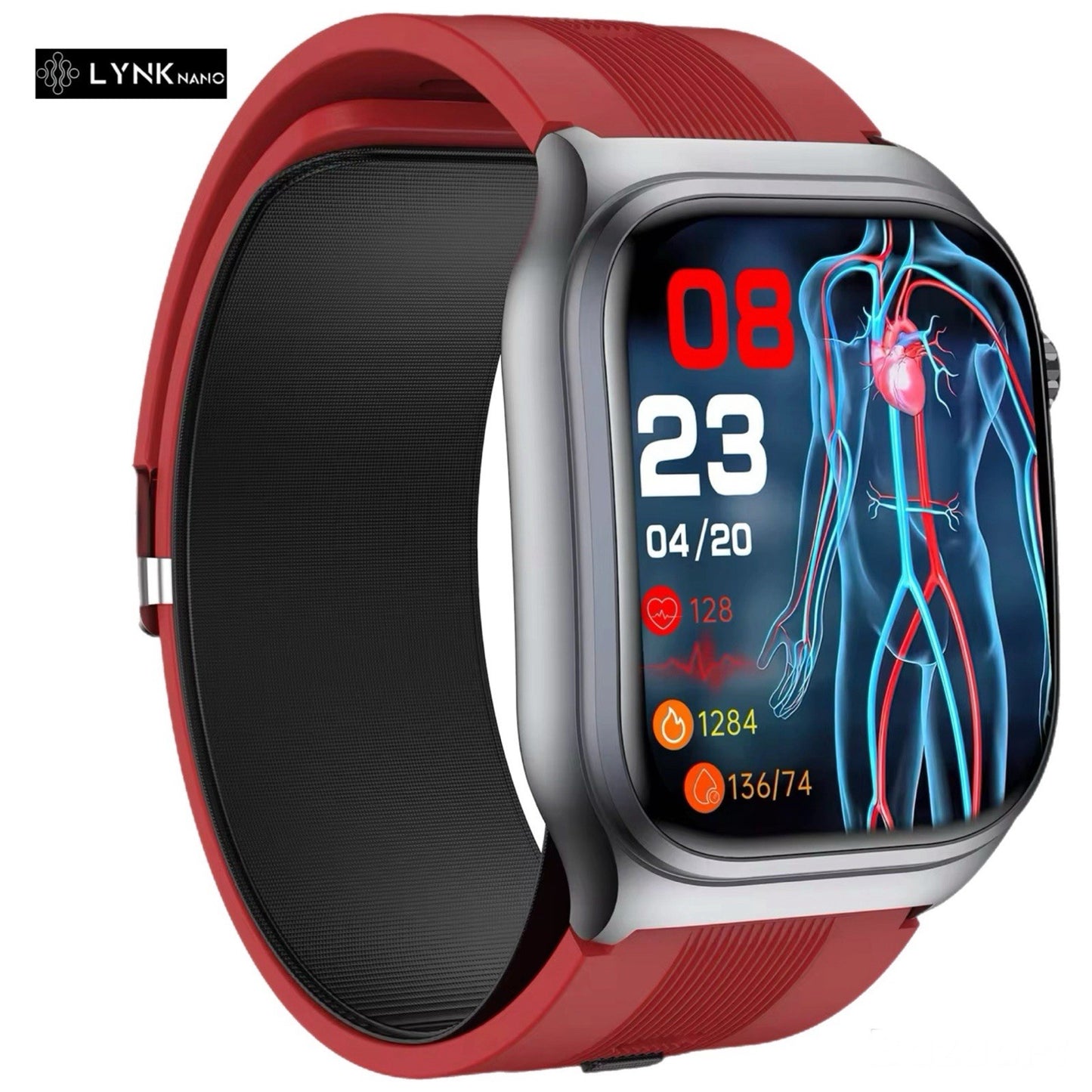 Smart Watch 2.06 AMOLED display Sport and Health,Blood Pressure Airbag Removable