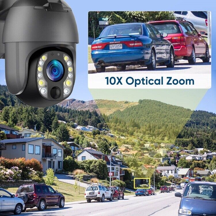 PTZ 5MP 10X Zoom Solar Security Camera, 12m AI Detection,2-Way Audio, Wi-Fi, App