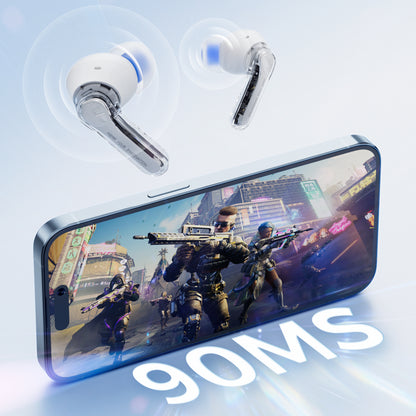 SoundPEATS Clear — Transparent In-Ear Earbuds, 12mm Drivers, ENC, 40-Hour Battery