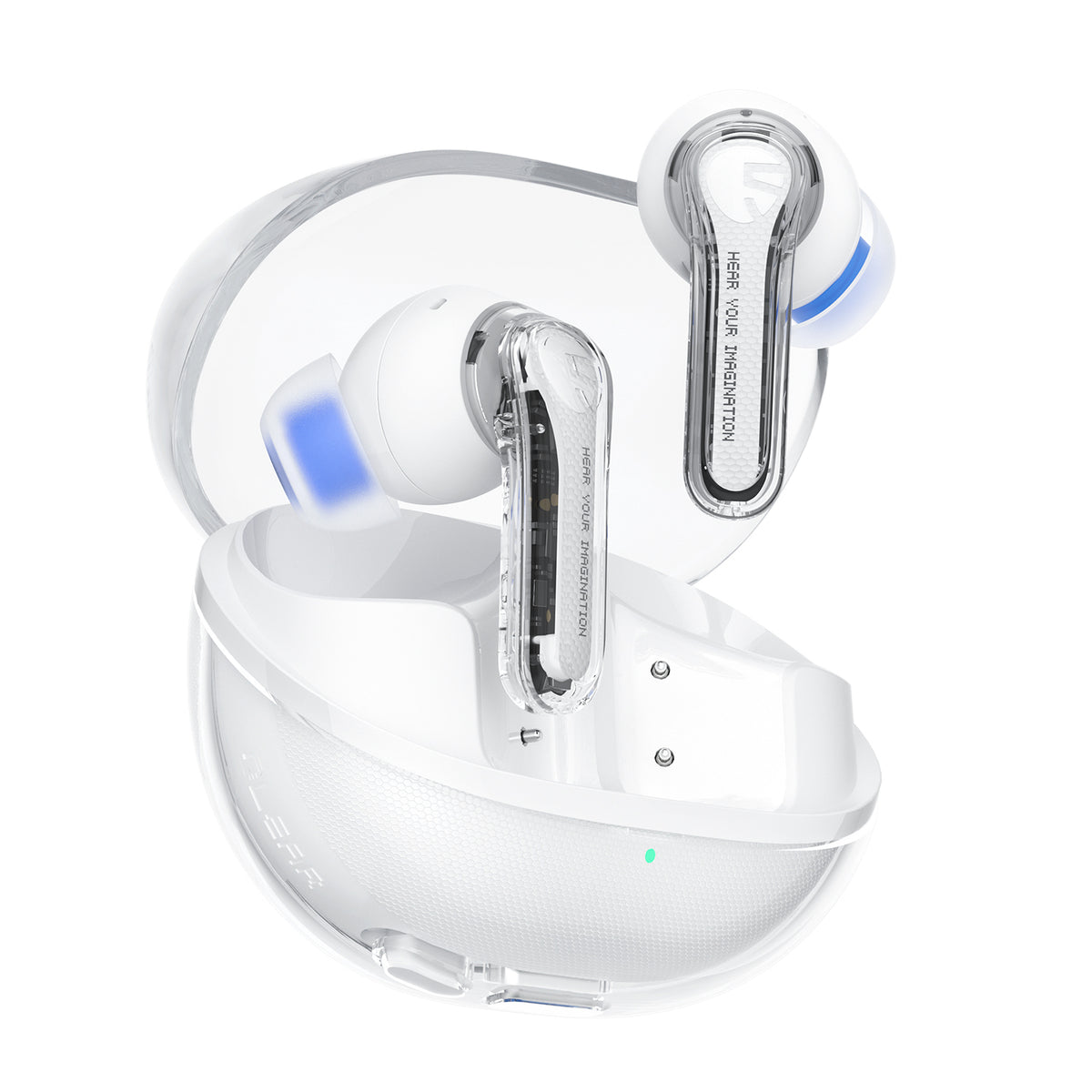 SoundPEATS Clear — Transparent In-Ear Earbuds, 12mm Drivers, ENC, 40-Hour Battery