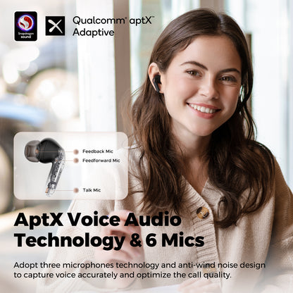 SoundPEATS Air4 Pro Wireless Earphones with Snapdragon Sound,6 Mics Qualcomm BT 5.3, IPX4