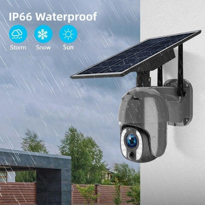 PTZ 5MP 10X Zoom Solar Security Camera, 12m AI Detection,2-Way Audio, Wi-Fi, App