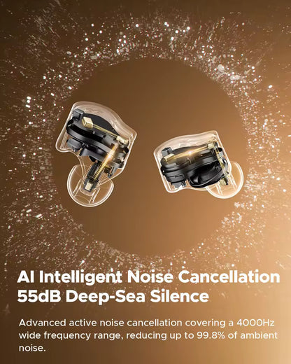 SoundPEATS H3 AI Hybrid 3 Driver Wireless Earbuds 12mm BT 5.4 55dB Adaptive ANC