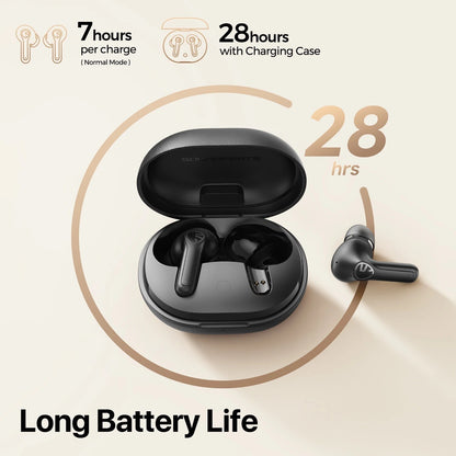 SOUNDPEATS T3 PRO V5.4 ANC/ENC Noise Canceling, 28hr Play Time, 12mm Drivers & App Control