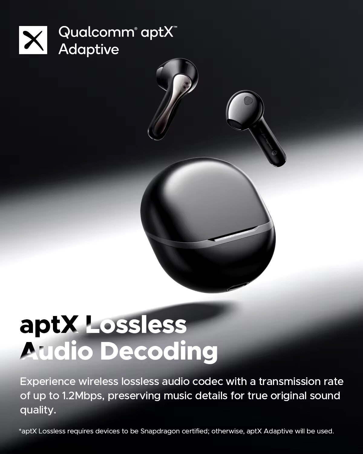 SoundPEATS Air5 Wireless Earbuds with aptx Adaptive Lossless, Bluetooth 5.4,IPX5