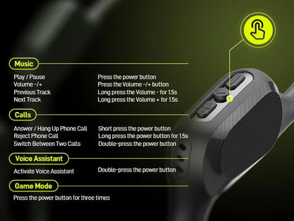 SoundPeats RunFree Lite2 Open Ear Earphone Air Conduction Ultra-Light,App & RoHS