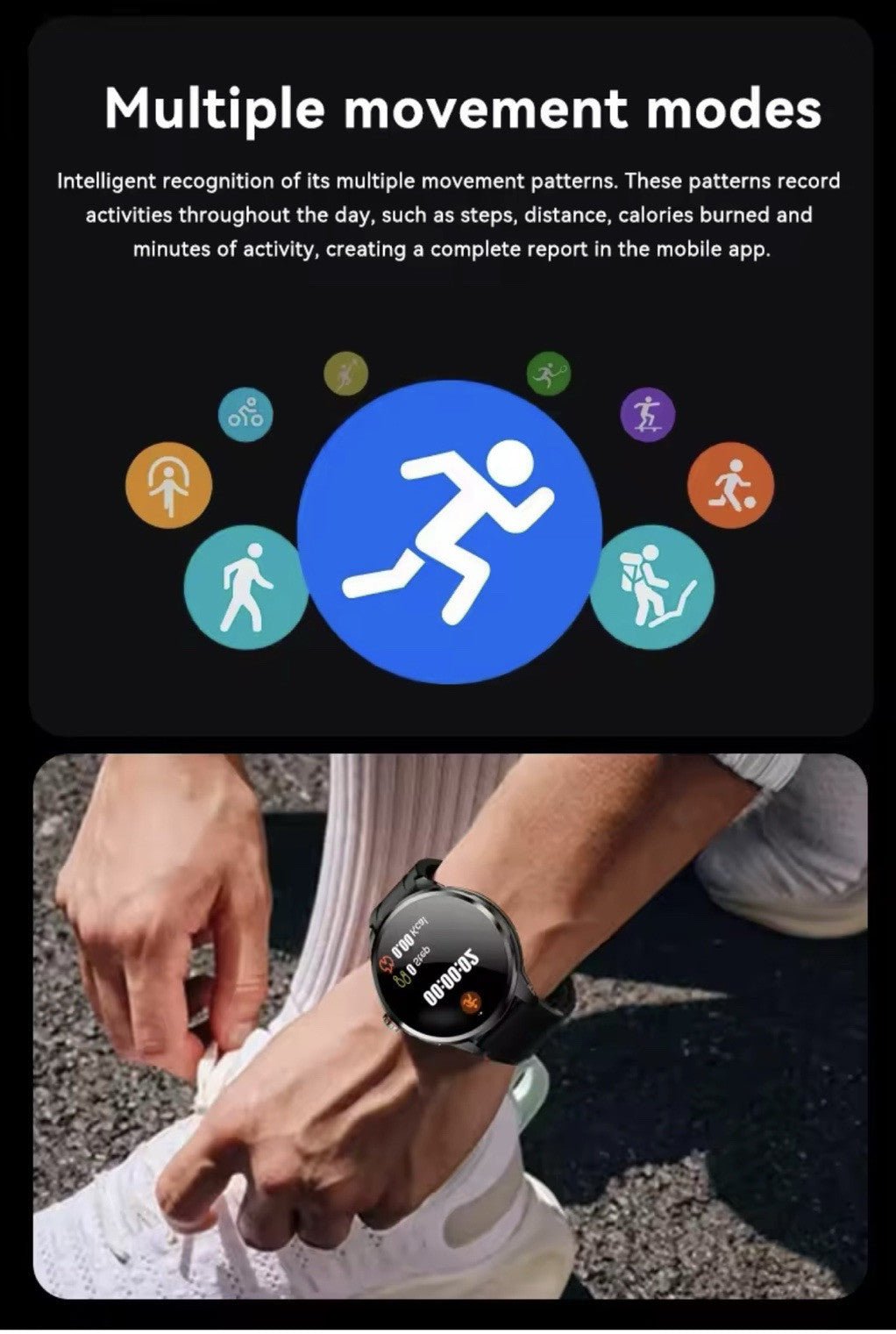 1.95" AMOLED 4G SMARTWATCH Phone Rotating Camera 8G+128GB,Android,GPS,NFC,1100mAh