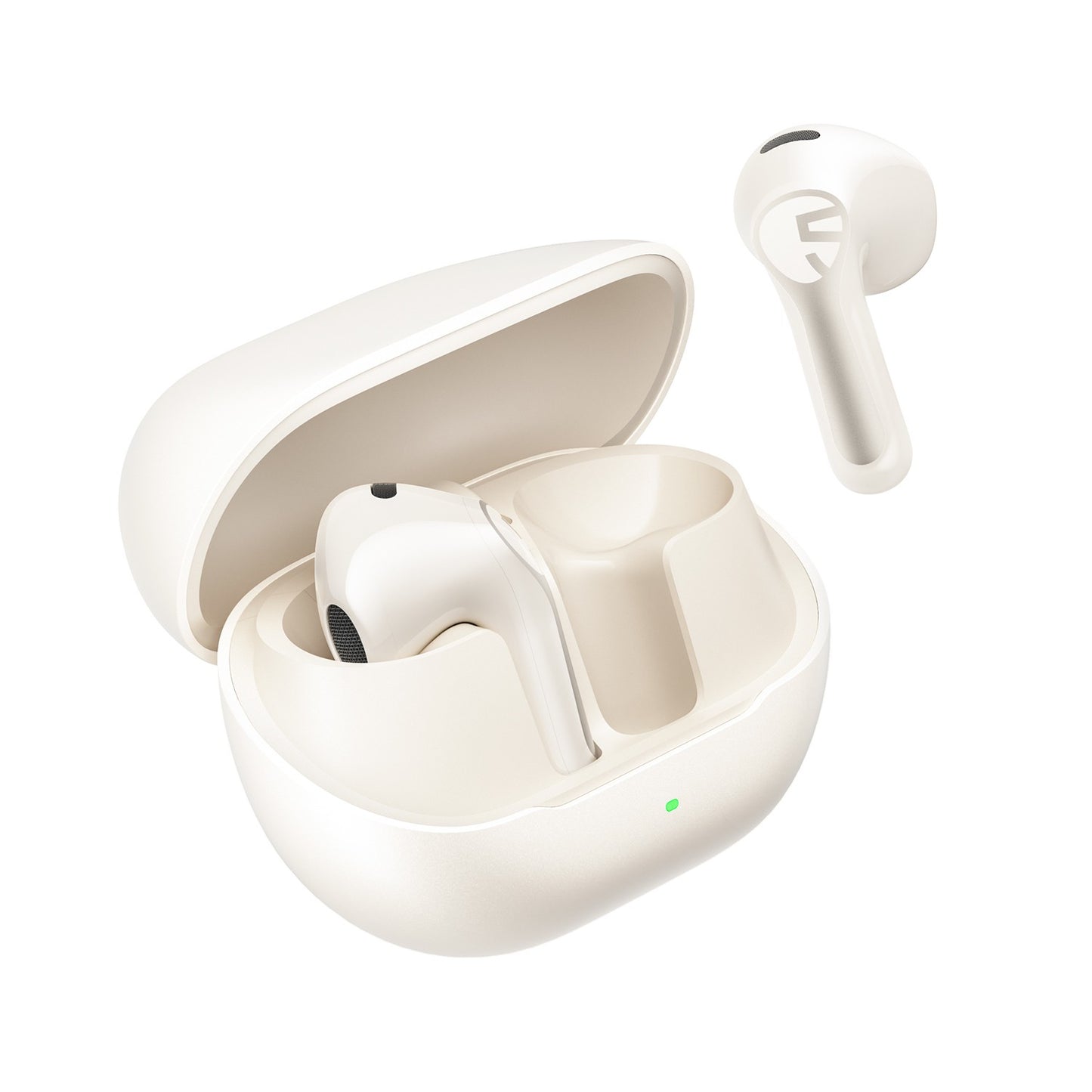 SoundPEATS Air6 HS — Semi-In-Ear Earbuds, LDAC Hi-Res, Bluetooth 6.0, 45-Hour Battery (Beige)