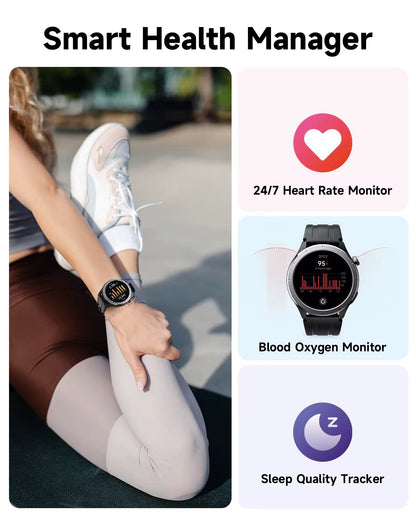 SoundPeats V5.3 SMART WATCH 127 SPORTS & Health+ Blood Pressure Tracking, App, Call (not 4G)