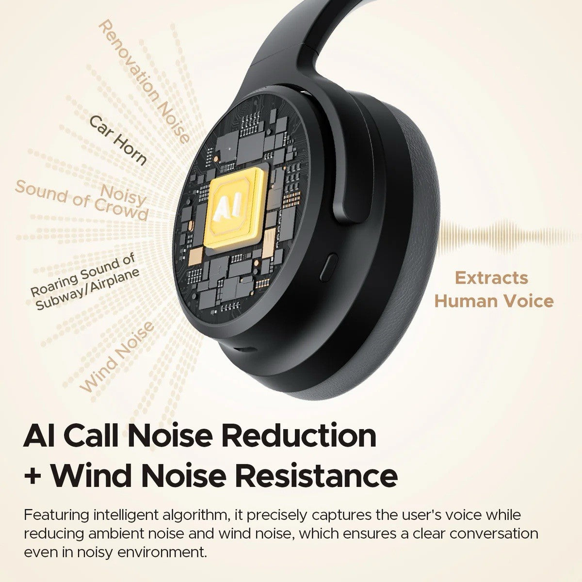 SoundPeats Space Pro Hi-Res Audio with LDAC and -47dB Hybrid ANC Driver 40mm x 2