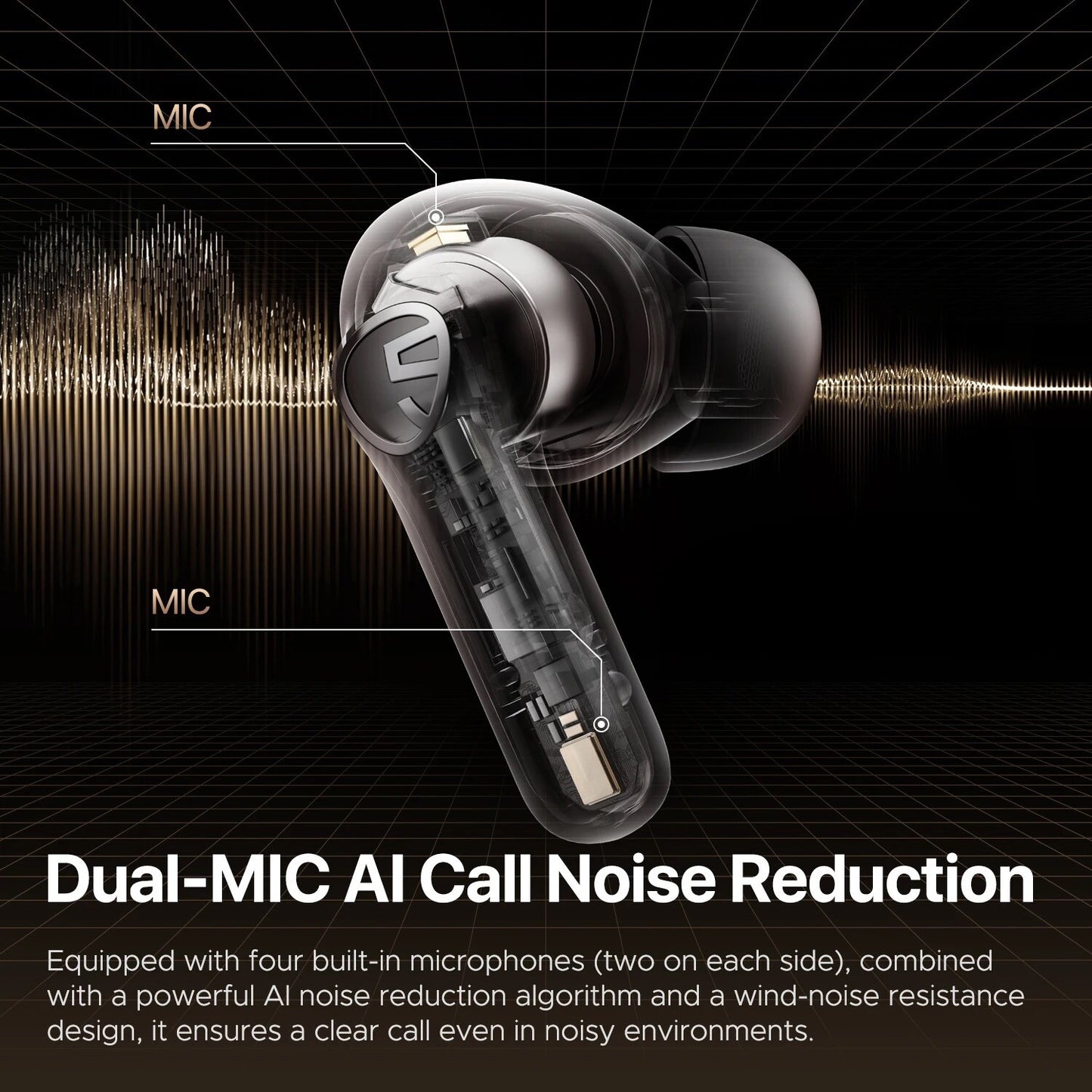 SOUNDPEATS T3 PRO V5.4 ANC/ENC Noise Canceling, 28hr Play Time, 12mm Drivers & App Control