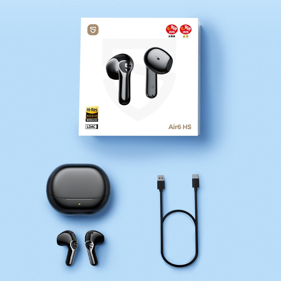SoundPEATS Air6 HS LDAC Wireless 45H Hi-Res TWS BT6.0 Wireless Earbuds ENC Sports