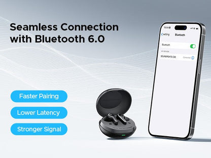 SOUNDPEATS C30 Wireless Earbuds -52dB Hybrid ANC Bluetooth 6.0 Headphones Hi-Res