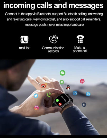 Smart Watch 2.06 AMOLED display Sport and Health,Blood Pressure Airbag Removable