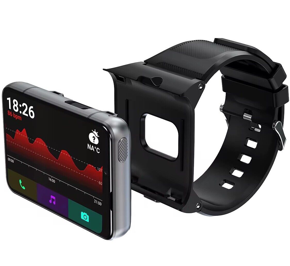 4G SMARTWATCH 2.88" Touch Screen  Android 9.0 5MP/13MP Cameras,Wristwatch 4+64GB (BLACK) USA