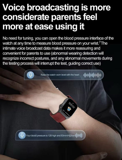 Smart Watch 2.06 AMOLED display Sport and Health,Blood Pressure Airbag Removable