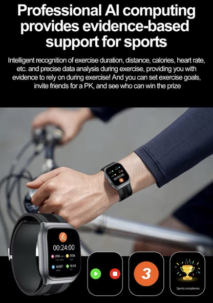 Smart Watch 2.06 AMOLED display Sport and Health,Blood Pressure Airbag Removable