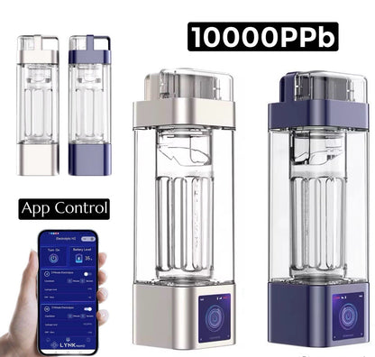 10000PPb H2 Portable TOUCH SCREEN healthy Hydrogen Water Bottle + Inhaler + App
