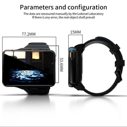 4G SMARTWATCH 2.88" Touch Screen  Android 9.0 5MP/13MP Cameras,Wristwatch 4+64GB (BLACK) USA