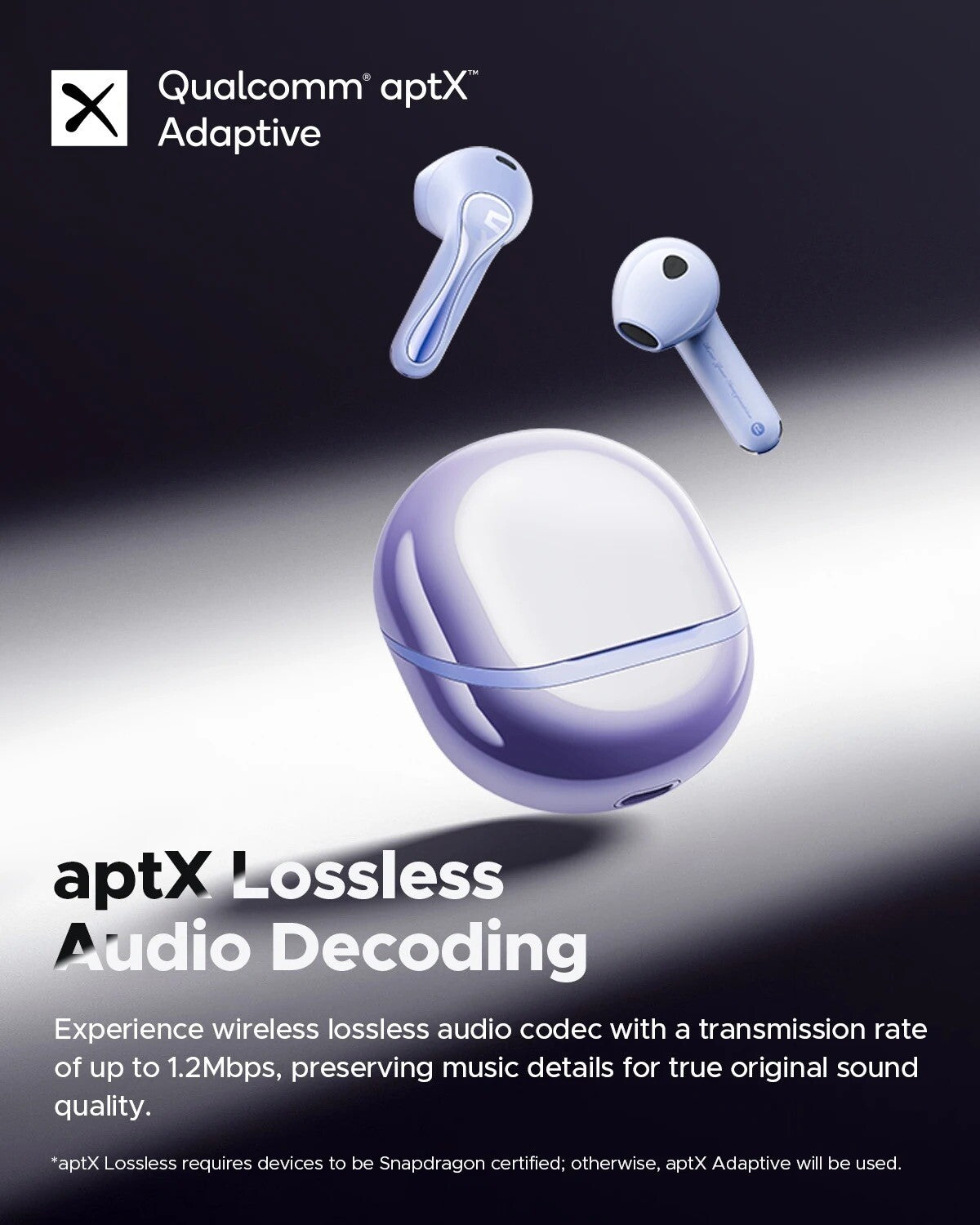 SoundPEATS Air5 Wireless Earbuds with aptx Adaptive Lossless, Bluetooth 5.4,IPX5