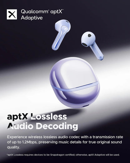 SoundPEATS Air5 Wireless Earbuds with aptx Adaptive Lossless, Bluetooth 5.4,IPX5