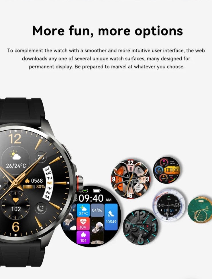 1.95" AMOLED 4G SMARTWATCH Phone Rotating Camera 8G+128GB,Android,GPS,NFC,1100mAh