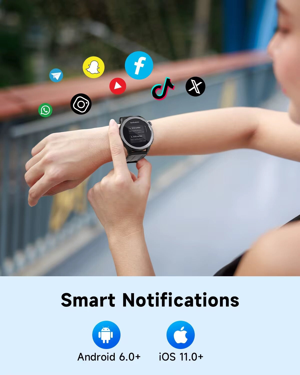 SoundPeats V5.3 SMART WATCH 127 SPORTS & Health+ Blood Pressure Tracking, App, Call (not 4G)