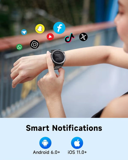 SoundPeats V5.3 SMART WATCH 127 SPORTS & Health+ Blood Pressure Tracking, App, Call (not 4G)