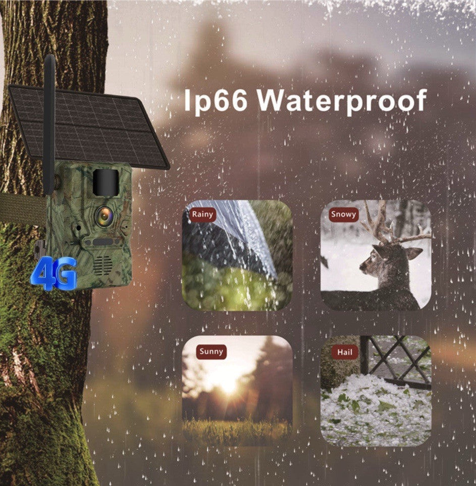 4G SOLAR GPS Hunting Security 3MP TRAIL Camera, AI 25m Detection,2-Way Audio,App