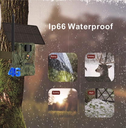 4G SOLAR GPS Hunting Security 3MP TRAIL Camera, AI 25m Detection,2-Way Audio,App