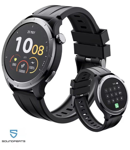SoundPeats V5.3 SMART WATCH 127 SPORTS & Health+ Blood Pressure Tracking, App, Call (not 4G)