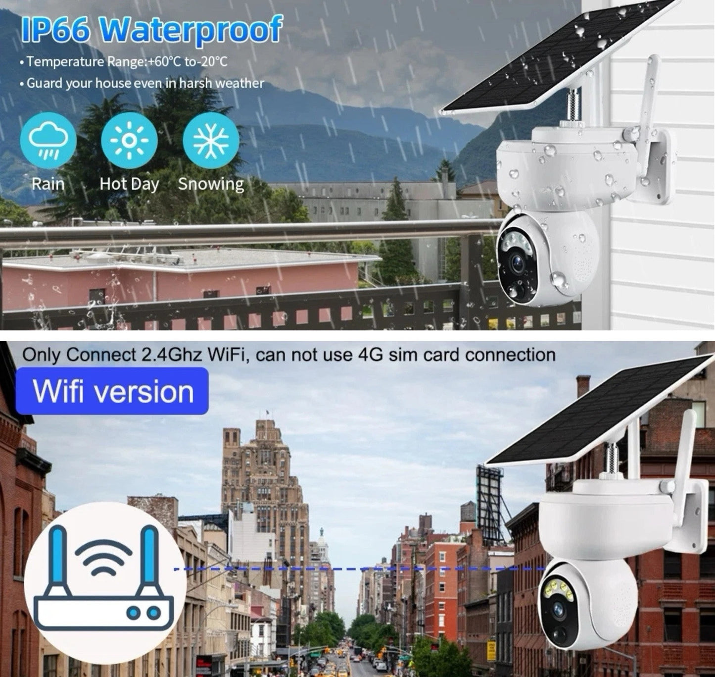 PTZ SOLAR Security 4MP HD Camera 12m AI Human Detection,2-Way Audio, Wi-Fi, APP