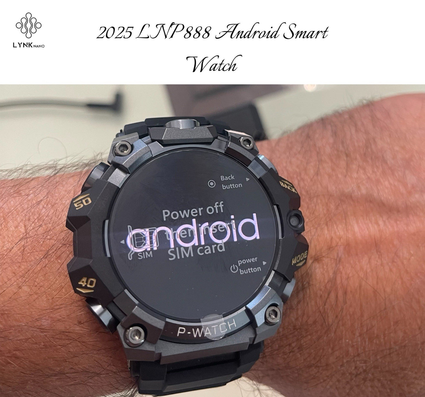 Smart Watch 4G Sim Card Dual Cameras Amoled Screen 4+64G GPS Video Call,1150 mAh