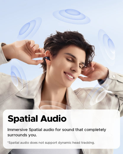 SoundPeats PearlClip Pro, Clip-on BT5.4 AI ENC Earbuds, 24Hrs Play Time,12mm,App