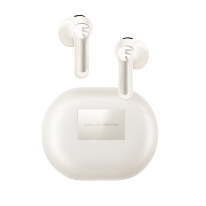 SoundPEATS Air6 HS — Semi-In-Ear Earbuds, LDAC Hi-Res, Bluetooth 6.0, 45-Hour Battery (Beige)