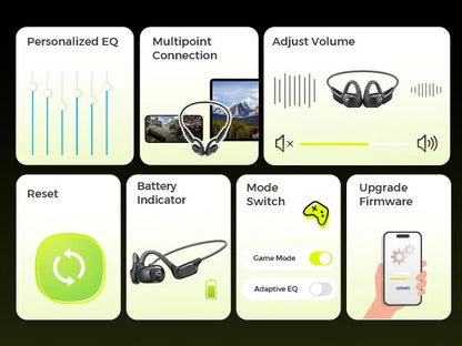 SoundPeats RunFree Lite2 Open Ear Earphone Air Conduction Ultra-Light,App & RoHS