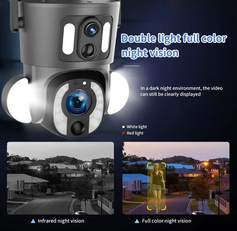 4G 10X Optical ZOOM, 5MP Dual Lens AI SOLAR Security Camera,2-Way Audio, App,Sim