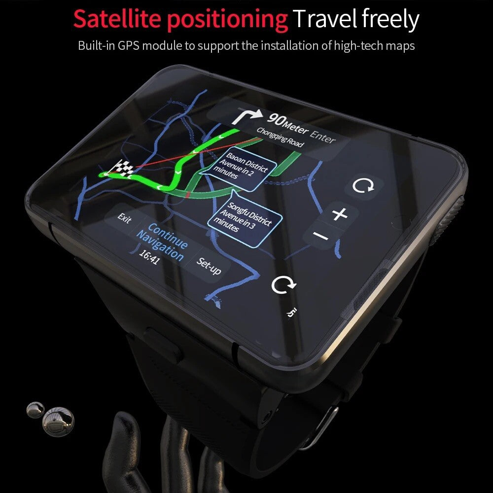 4G SMARTWATCH 2.88" Touch Screen  Android 9.0 5MP/13MP Cameras,Wristwatch 4+64GB (BLACK) USA