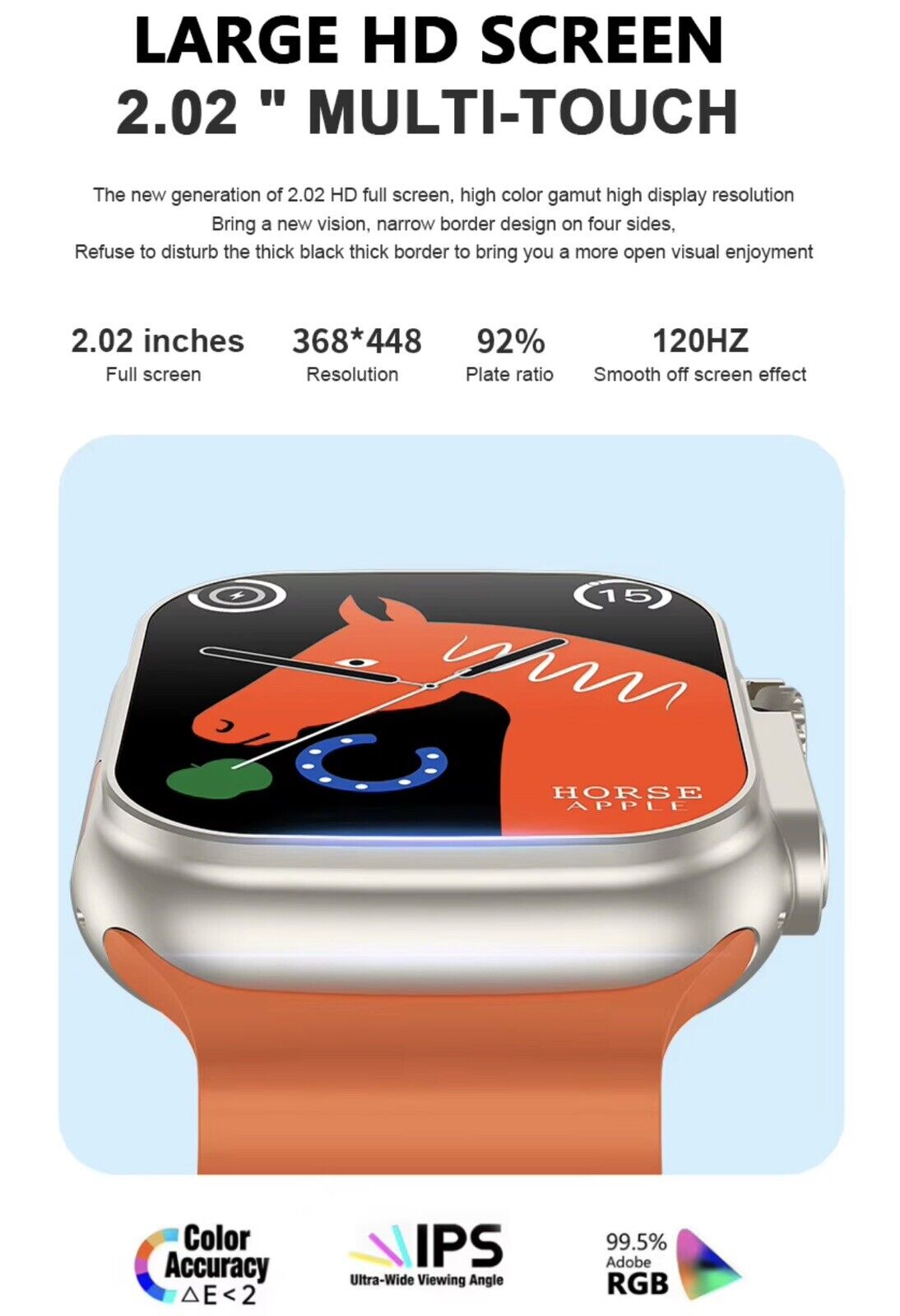 2.04" SMARTWATCH HD SCREEN 4G-64GB Android 8.1 HD Video Call, App,850mAh,ECG,USA