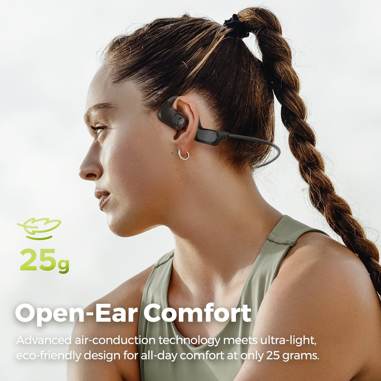 SoundPeats RunFree Lite2 Open Ear Earphone Air Conduction Ultra-Light,App & RoHS